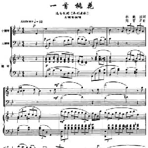 一首桃花_美声唱法乐谱_词曲:林徽因 周雪石