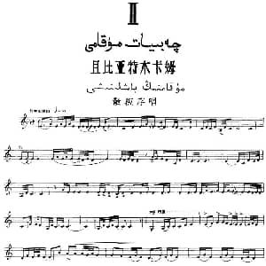 Ⅱ 且比亚特木卡姆 48 59 主旋律谱 十二木卡姆
