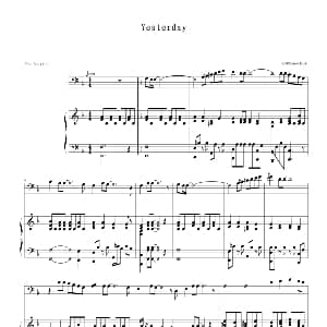 Yesterday 钢琴谱 05895464 记谱制谱