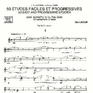 萨克斯谱 | Guy Lacour 50 首萨克斯练习曲之一 Guy Lacour