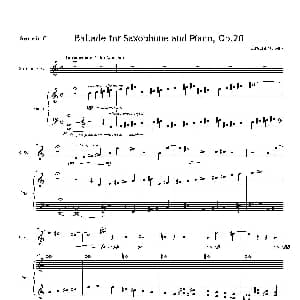萨克斯谱 | Ballade 叙事曲 Op.20 高音萨克斯 钢琴伴奏