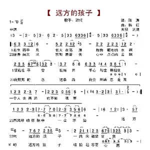 远方的孩子_歌曲简谱_词曲:陈涛 韩红