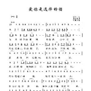 爱你是选择的错_歌谱投稿_词曲:左伯山 谌丽君