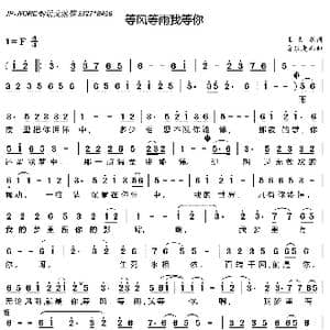 等风等雨我等你_歌曲简谱_词曲:王天龙 音乐走廊