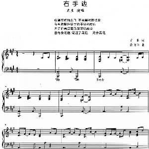 流行歌曲改编的钢琴曲 右手边 钢琴谱 光良 徐世珍