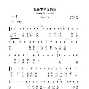 我看不见你的脸_歌曲简谱_词曲:刘顶柱 戴益民