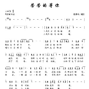 苦苦的等你_通俗唱法乐谱_词曲:杜学山 杜学山