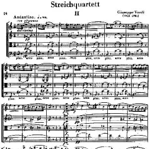 小提琴谱 | STREICHQUARTETT E小调弦乐四重奏 II 威尔第