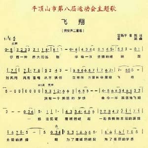 飞翔_通俗唱法乐谱