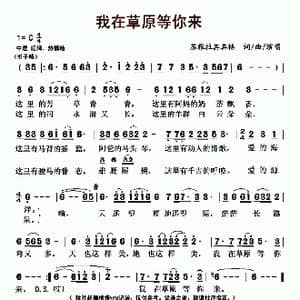 我在草原等你来_歌曲简谱_词曲:苏雅拉其其格 苏雅拉其其格