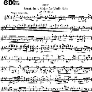 小提琴谱 | Sonata in A Major for Solo Violin Op.42 No.2