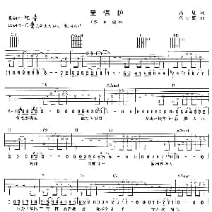 受保护 吉他谱 齐秦 高见 汤小康