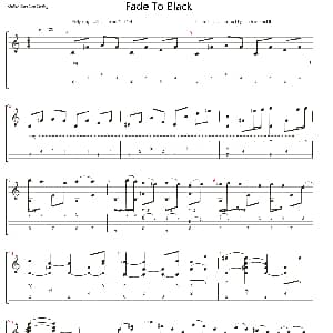 Fade To Black 吉他谱