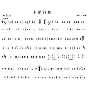 扬琴谱 | 小猫钓鱼 郑宝恒编曲