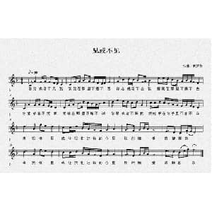 见或不见_通俗唱法乐谱_词曲:扎喜拉姆 多多 武梦竹