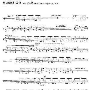 两只蝴蝶 架子鼓谱