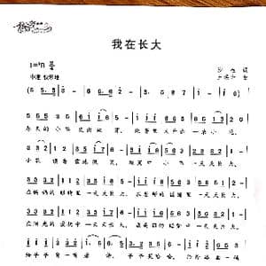 我在长大_歌曲简谱_词曲:沙金 王焕升