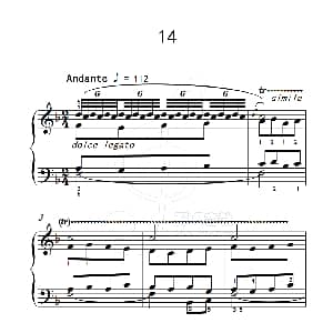 练习曲 14 钢琴谱