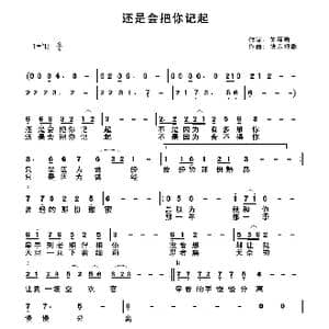 还是会把你记起_歌曲简谱_词曲:关丽群 快乐好歌