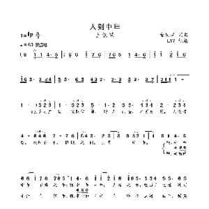 人到中年_歌曲简谱_词曲:金铁霖 金铁霖