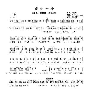​爱你一个_歌谱投稿_词曲:向雪怀 Andybautista