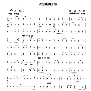 二胡谱 | 我怎能离开你 德国民歌 王莉莉订谱