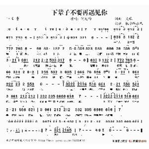 下辈子不要再遇见你_歌谱投稿_词曲:艾歌 艾歌