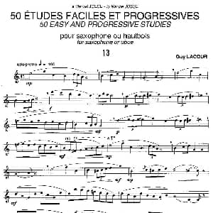 萨克斯谱 | Guy Lacour 50 首萨克斯练习曲之13 Guy Lacour