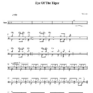 Eye of the Tiger 鼓谱