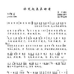 你笑起来真好看_歌曲简谱_词曲:周兵 李凯稠