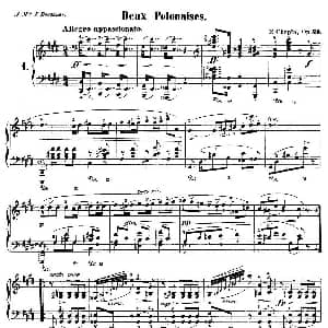 Deux Polonaises Op.26 钢琴谱 弗雷德里克 弗朗索瓦 肖邦