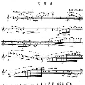 长笛曲谱 | 幻想曲 高贝尔特作曲版 高贝尔特