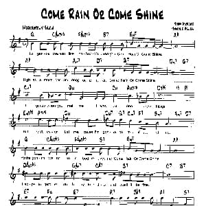 COME RAIN OR COME SHINE 降B爵士乐谱