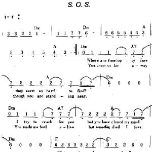 S.O.S 美国 _外国歌谱