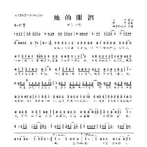 ​她的眼泪_歌曲简谱_词曲:陈伟 路勇