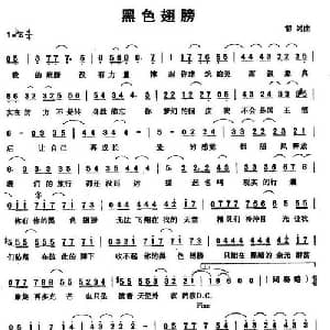 黑色翅膀_通俗唱法乐谱