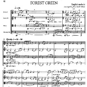 小提琴谱 | FOREST GREEN 绿色森林 弦乐四重奏
