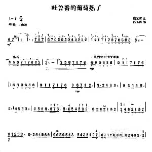 扬琴谱 | 吐鲁番的葡萄熟了 施光南