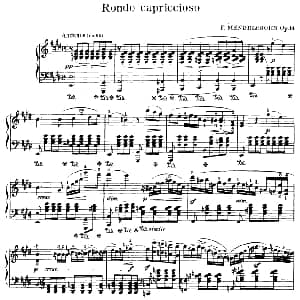 Rondo capriccioso 钢琴谱 门德尔松