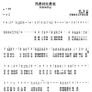国是妈党是爸_通俗唱法乐谱_词曲:雄言 刘寿平