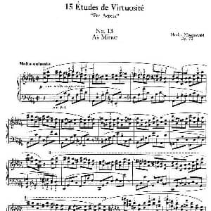 15 Etudes de Virtuosité Op.72 No.13 钢琴谱 莫什科夫斯基
