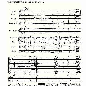 Bb大调钢琴第二协奏曲 Op. 19 第二乐章 钢琴谱