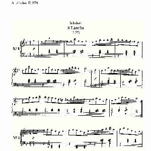 8 Ländler D.378 钢琴谱