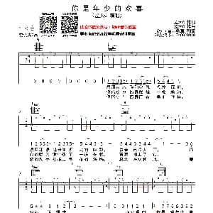 你是年少的欢喜 吉他谱 孟大C 孟大C词曲 胡sir音乐教室制谱