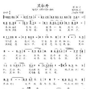 黑牡丹_民歌简谱_词曲:瞿琮 郑秋枫