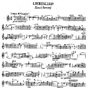 小提琴谱 | LIEBESLEID 爱的忧伤 爱之悲