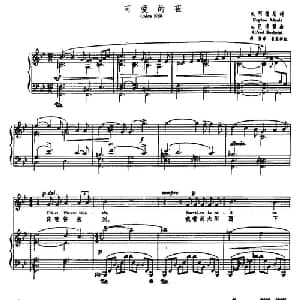 可爱的夜 法国 _外国歌谱_词曲:E.阿德尼 Eugene Adenis A.巴诗雷 Alfred Bachelet