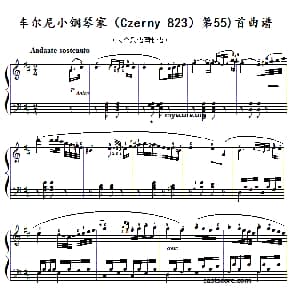 车尔尼 小钢琴家 钢琴谱