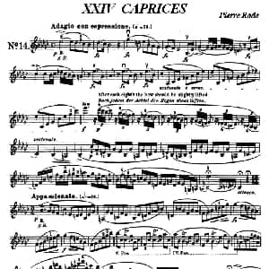 小提琴谱 | 24首小提琴练习曲之14 罗德