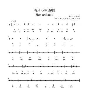 两只小蜜蜂啊_歌谱投稿_词曲:民族诗